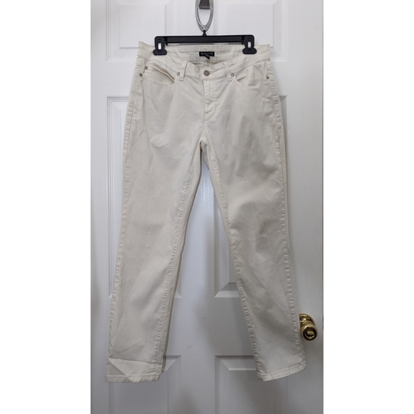Eileen Fisher Organic Cotton Stretch Denim Undyed Natural Jeans - Picture 2 of 7